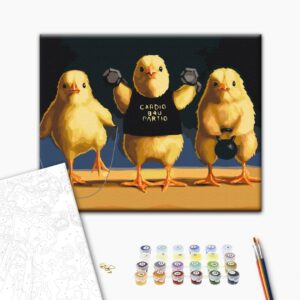 Malowanie po numerach Pisklęta cardio © Lucia Heffernan