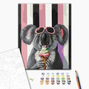 Malowanie po numerach Trzy kule koala © Lucia Heffernan