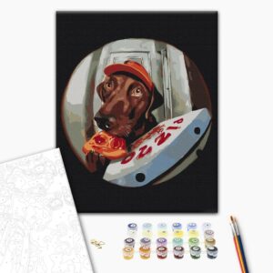 Malowanie po numerach Dostawa pepperoni © Lucia Heffernan