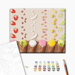 Malowanie po numerach Lody kolorowe ©Halyna Vitiuk