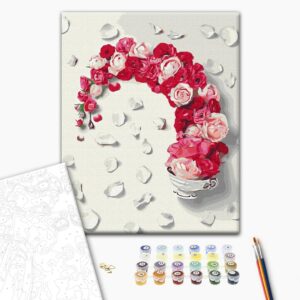 Malowanie po numerach Herbata różana ©Halyna Vitiuk