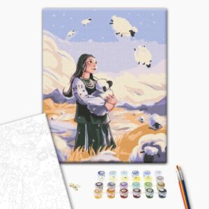 Malowanie po numerach Kochanka i śnieżna owca @artdi.ua