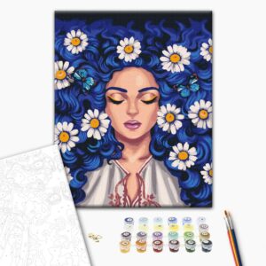 Malowanie po numerach Stokrotki we włosach © Polina Skurikhina