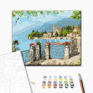 Malowanie po numerach Miasto przybrzeżne