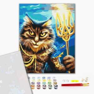 Malowanie po numerach Premium Ukraiński kot Neptun © Marianna Pashchuk