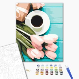 Malowanie po numerach Tulips for coffee