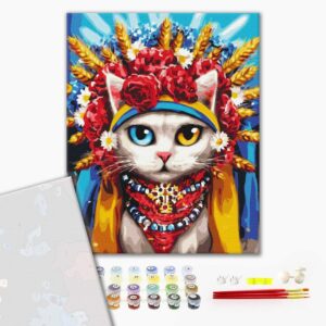 Malowanie po numerach Premium Ukrainian kitty ©Marianna Pashchuk