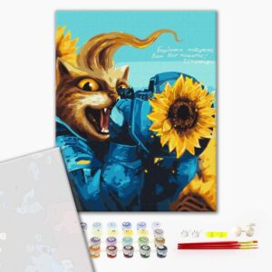 Malowanie po numerach Premium Cat modern Cossack ©Marianna Pashchuk