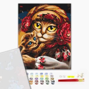 Malowanie po numerach Premium Cats family ©Marianna Pashchuk