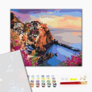 Malowanie po numerach Premium Jasne farby Sycylii