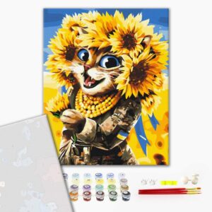 Malowanie po numerach Premium Kotka Słoneczko © Marianna Pashchuk