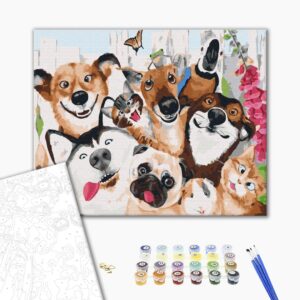 Malowanie po numerach Premium Selfie domowych zwierząt