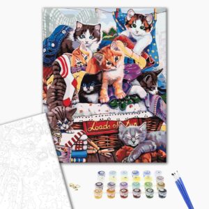 Malowanie po numerach Premium Śmieszne kocięta