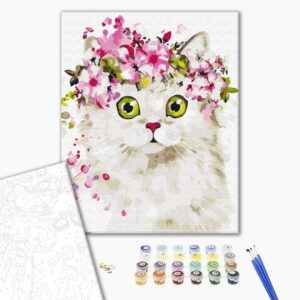 Malowanie po numerach Premium Zaskoczony kotek