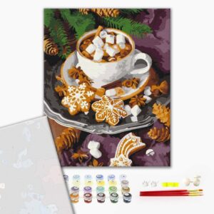 Malowanie po numerach Premium Aromatyczne kakao ze śniegiem