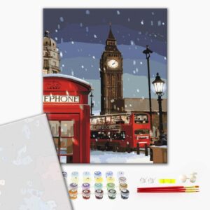 Malowanie po numerach Premium Zima w Londynie.
