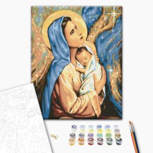 Malowanie po numerach Premium Maria i Jezus.