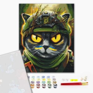 Malowanie po numerach Premium Cat spy ©Marianna Pashchuk