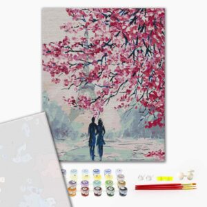 Malowanie po numerach Premium Romantyczny spacer.