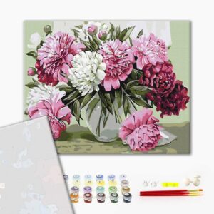 Malowanie po numerach Premium Bukiet domowych piwonii