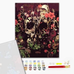 Malowanie po numerach Premium Czaszka w suszonych zestawach