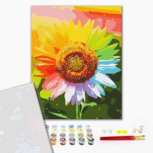 Malowanie po numerach Premium Rainbow sunflower