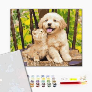 Malowanie po numerach Premium Małe przyjaciele