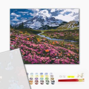 Malowanie po numerach Premium Alpejska łąka