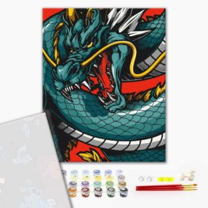 Malowanie po numerach Premium Królewski smok
