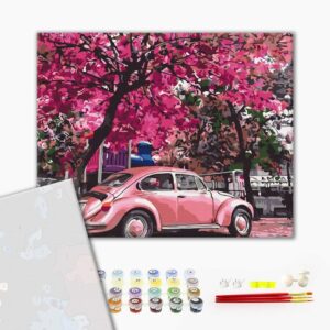 Malowanie po numerach Premium Kwitnący parking.