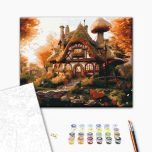 Malowanie po numerach Dom jesienią
