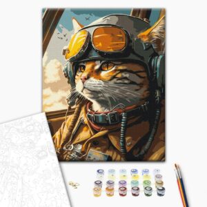 Malowanie po numerach Kot pod ochroną nieba ©Marianna Pashchuk