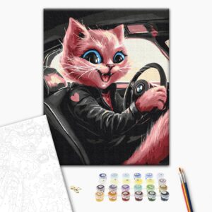 Malowanie po numerach Nowoczesny kotek © Marianna Pashchuk