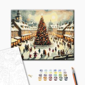 Malowanie po numerach W pobliżu głównej choinki