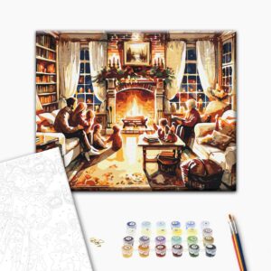 Malowanie po numerach Przytulny rodzinny wieczór