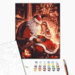 Malowanie po numerach Prezent od Świętego Mikołaja