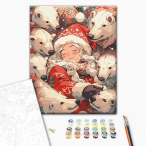 Malowanie po numerach Polarny uścisk