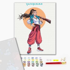 Malowanie po numerach Premium Kozacka jazda w Zaporożu © Zakharova Natalia