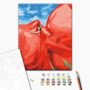 Malowanie po numerach Kobieta w czerwieni © Lana Musienko