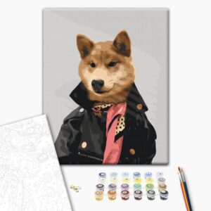 Malowanie po numerach Stylowy pies @rocky.and.rudy