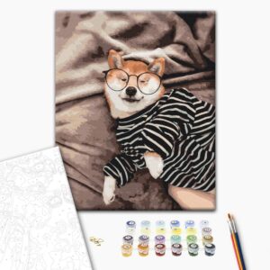 Malowanie po numerach Inteligentny pies @rocky.and.rudy