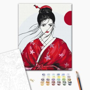 Malowanie po numerach Gejsza © Yana Biluhina