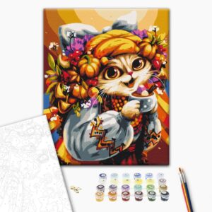 Malowanie po numerach Wrześniowy kotek © Marianna Pashchuk