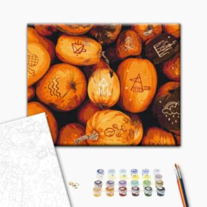 Malowanie po numerach Ozdoby z dyni © Oleksandra Dikaia