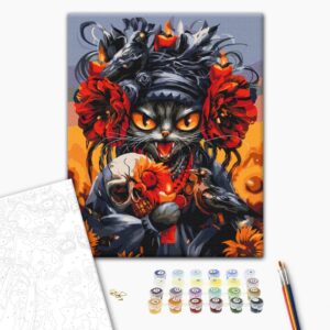 Malowanie po numerach Kot zemsty © Marianna Pashchuk