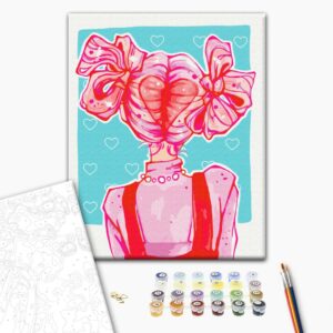 Malowanie po numerach Różowy wygląd @ nila_art_art