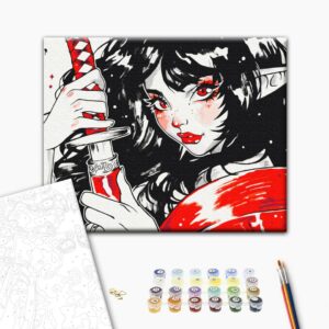 Malowanie po numerach Red Katana @ nila_art_art