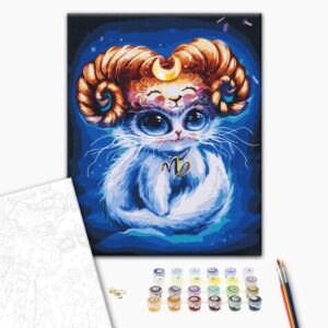 Malowanie po numerach Kot Koziorożec © Marianna Paszczuk