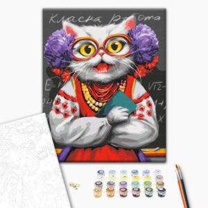 Malowanie po numerach Kot nauczyciel © Marianna Pashchuk