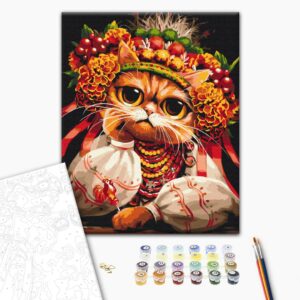 Malowanie po numerach Smutny kot © Marianna Pashchuk